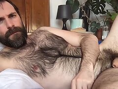 Gorgeous hairy man flaunting his soft uncut beauty