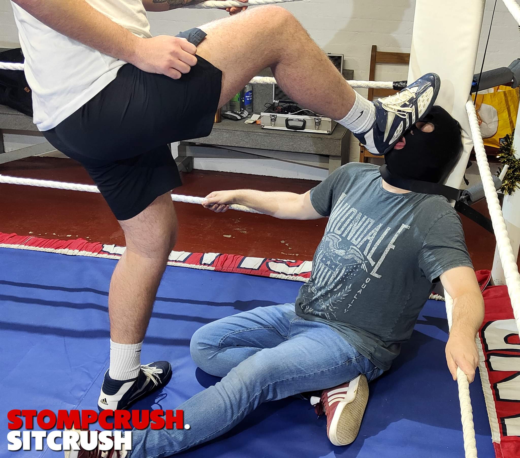 Another NEW vid from us. Licking alphas wrestling boots