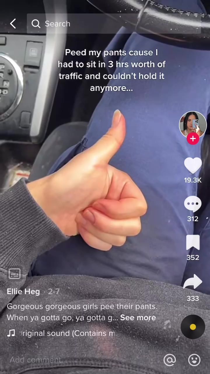 Girl pees her pants and shares it on Tik Tok (1/2)