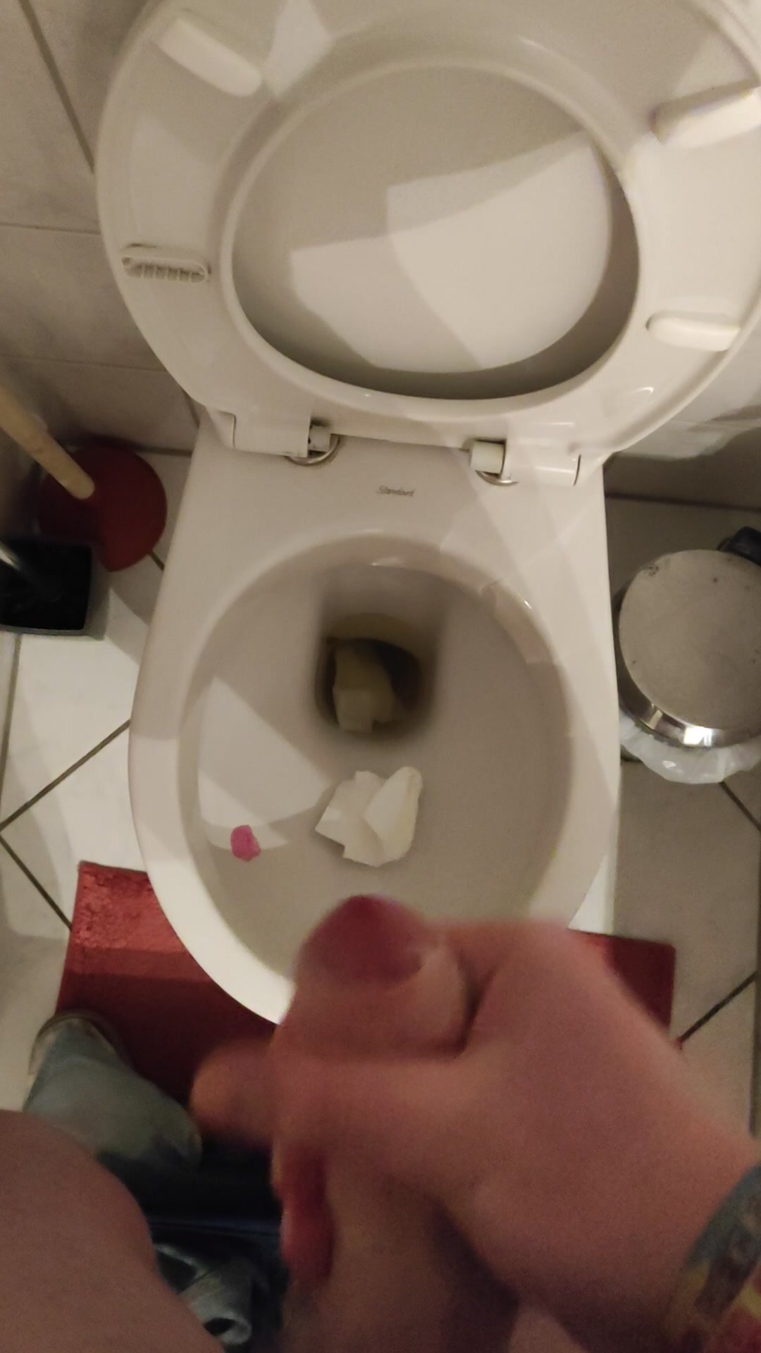 I cum in used Toilet