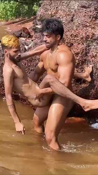 Desi lad gets fucked outdoors