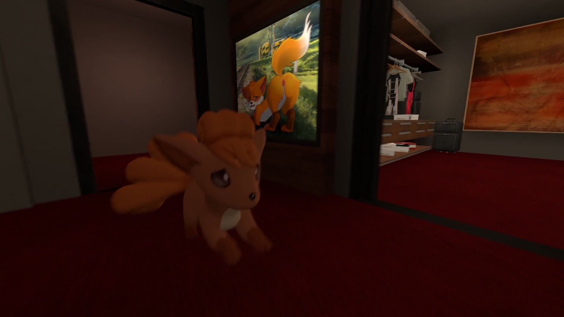 Fennekin and Vulpix pooping and peeing