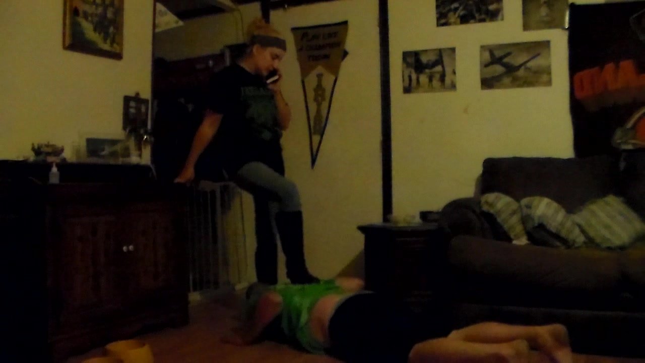 Cuckold being humiliated by his queen