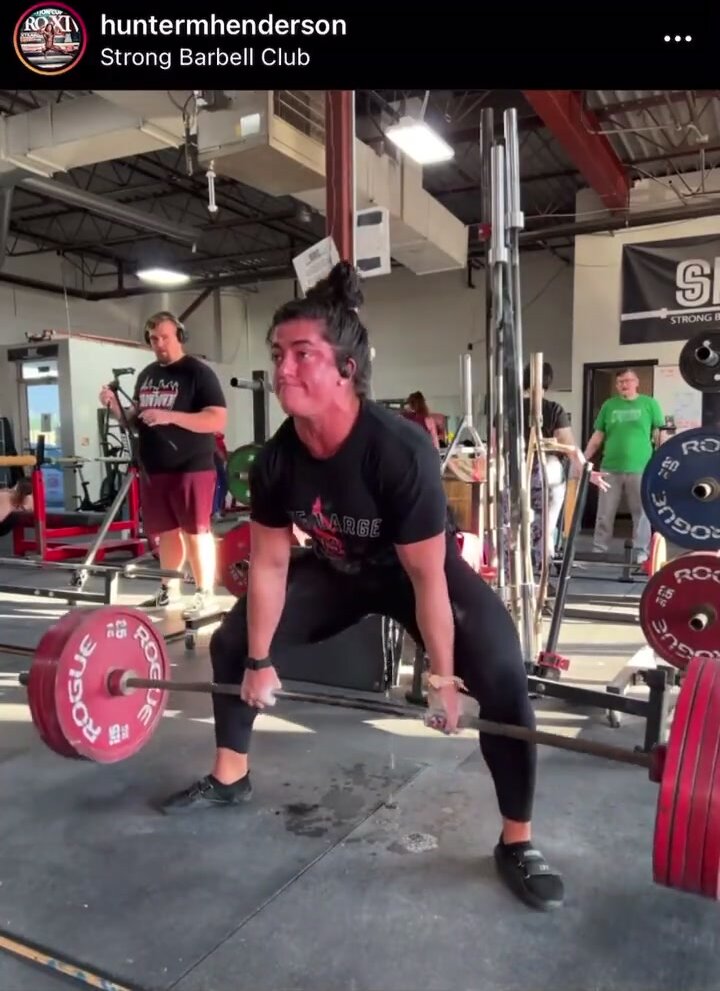 Strong fbb wets the floor as she deadlifts