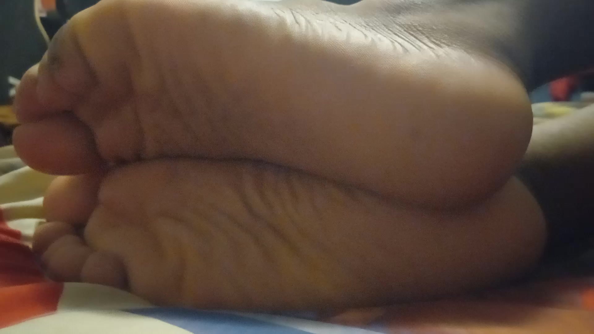 My ticklish soles and toes