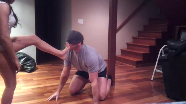 Ballbusting: Hard Punches & Kicks Bring Him Down