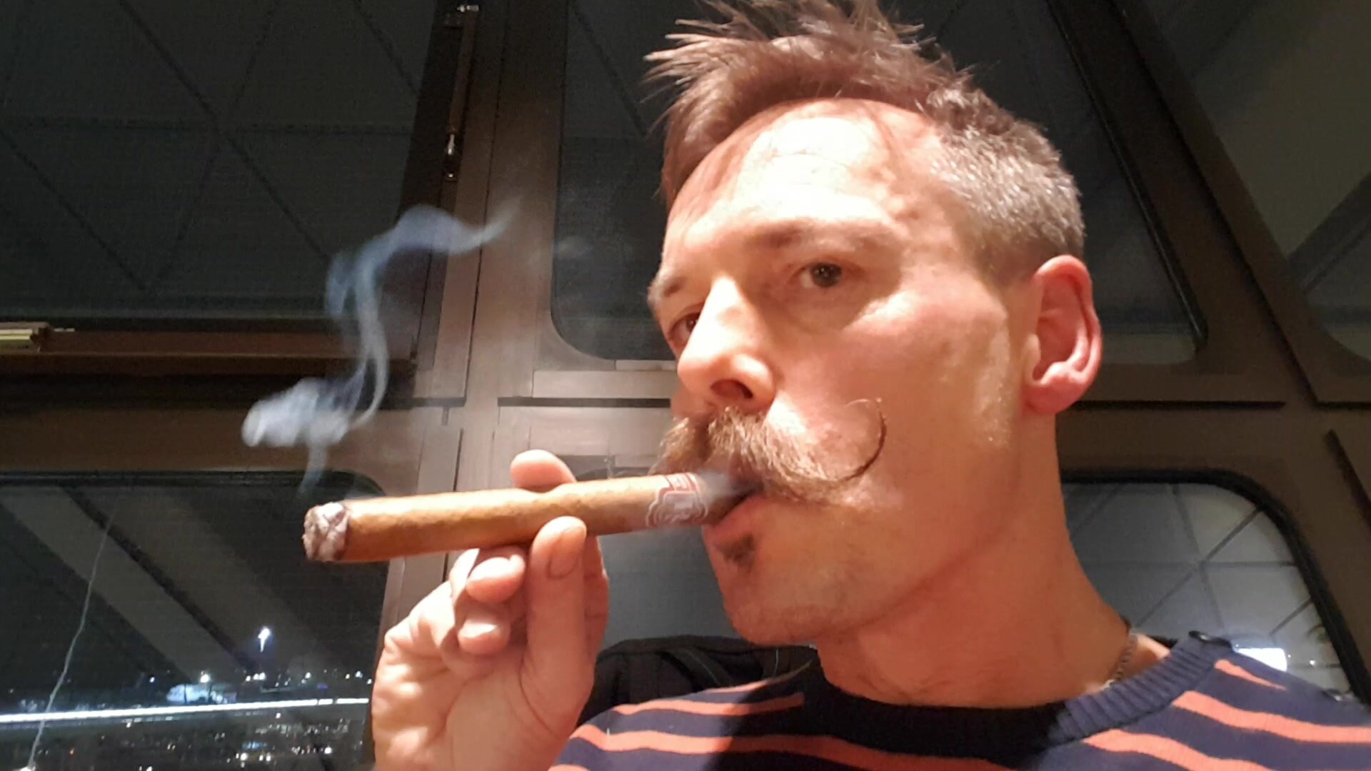 Cigar at the airport