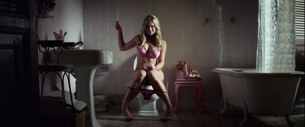 Woman on toilet ad