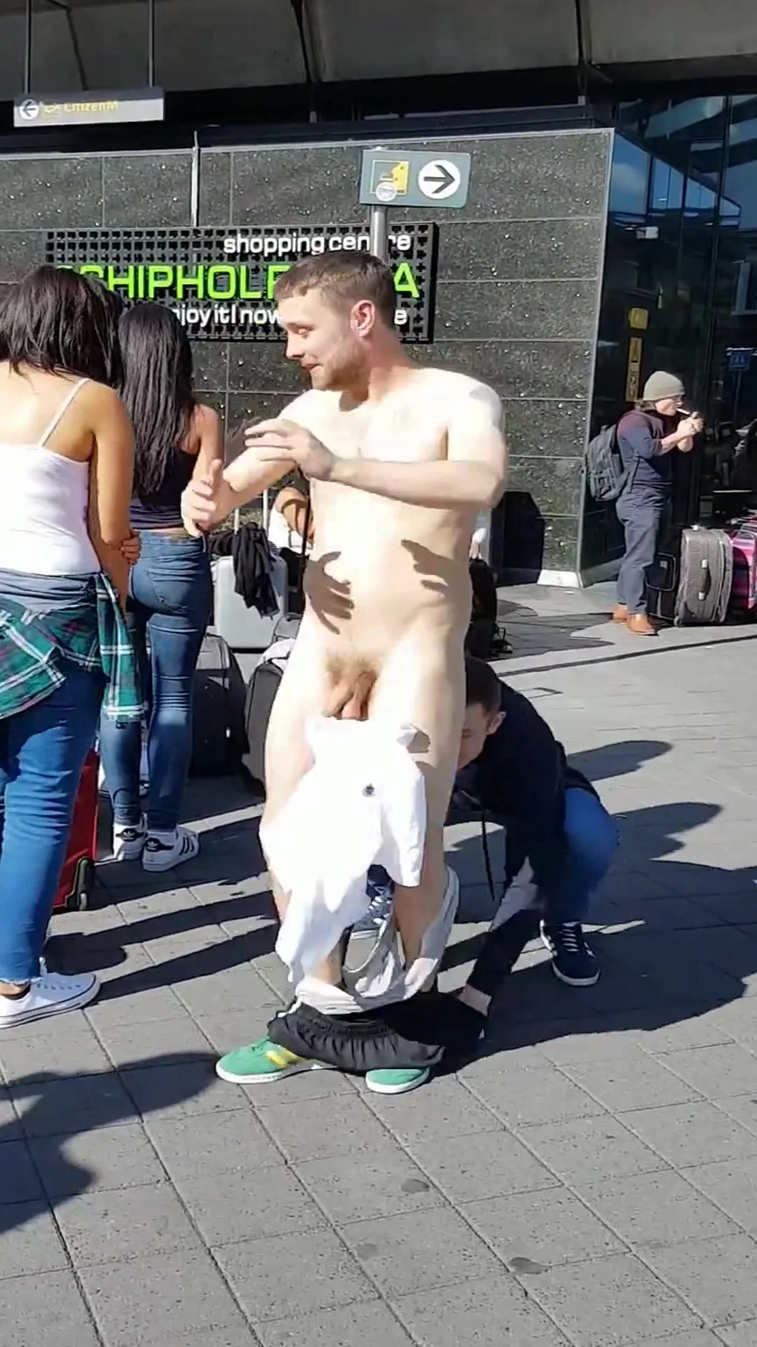 Nude men in public places