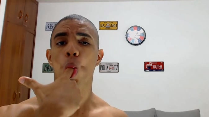 Suck fingers, lips play