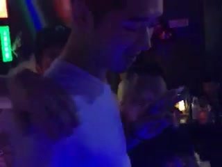Cock licked at the club