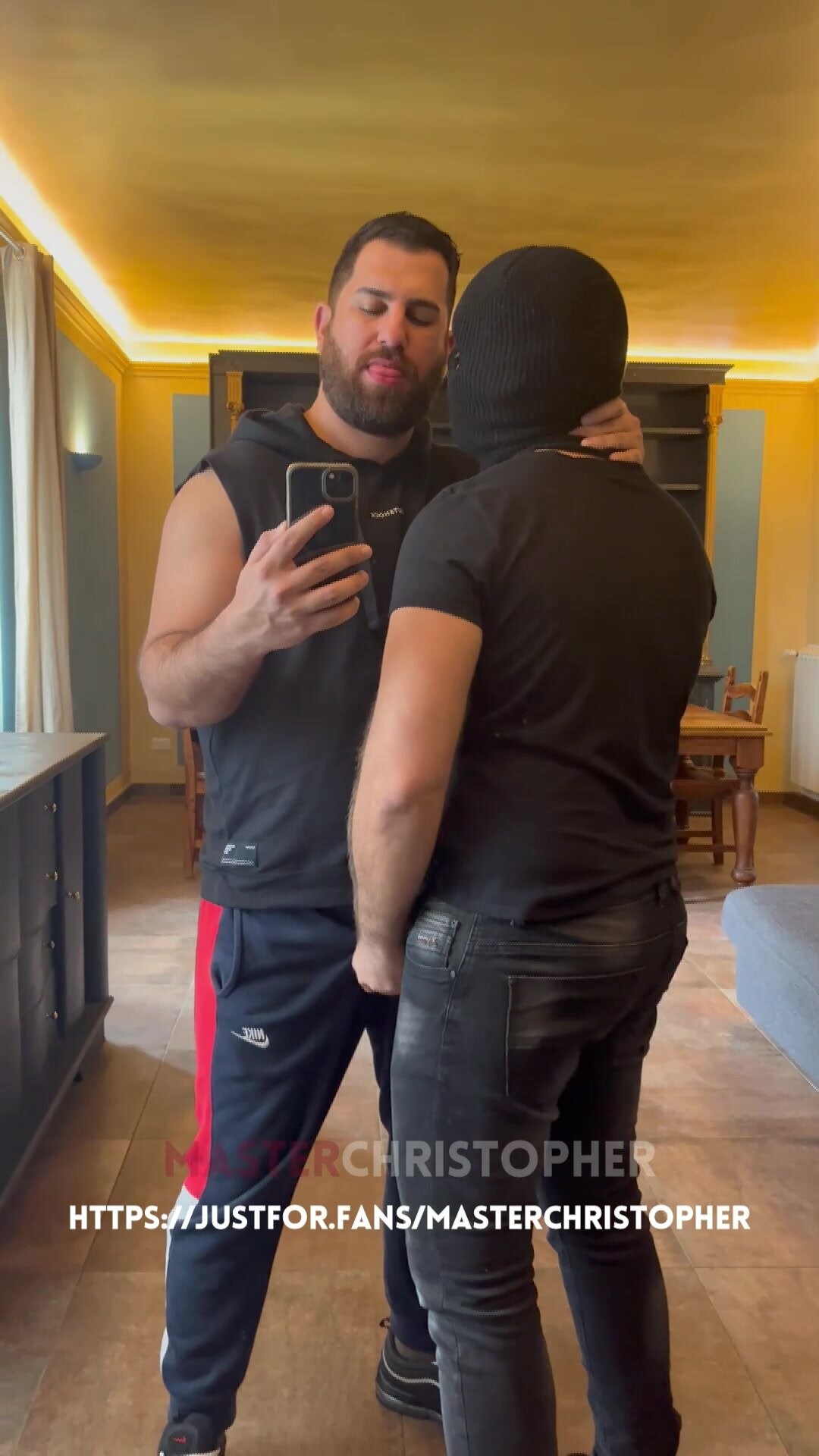 Forcing my tongue in my slave\