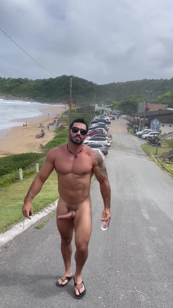 Public naked boner