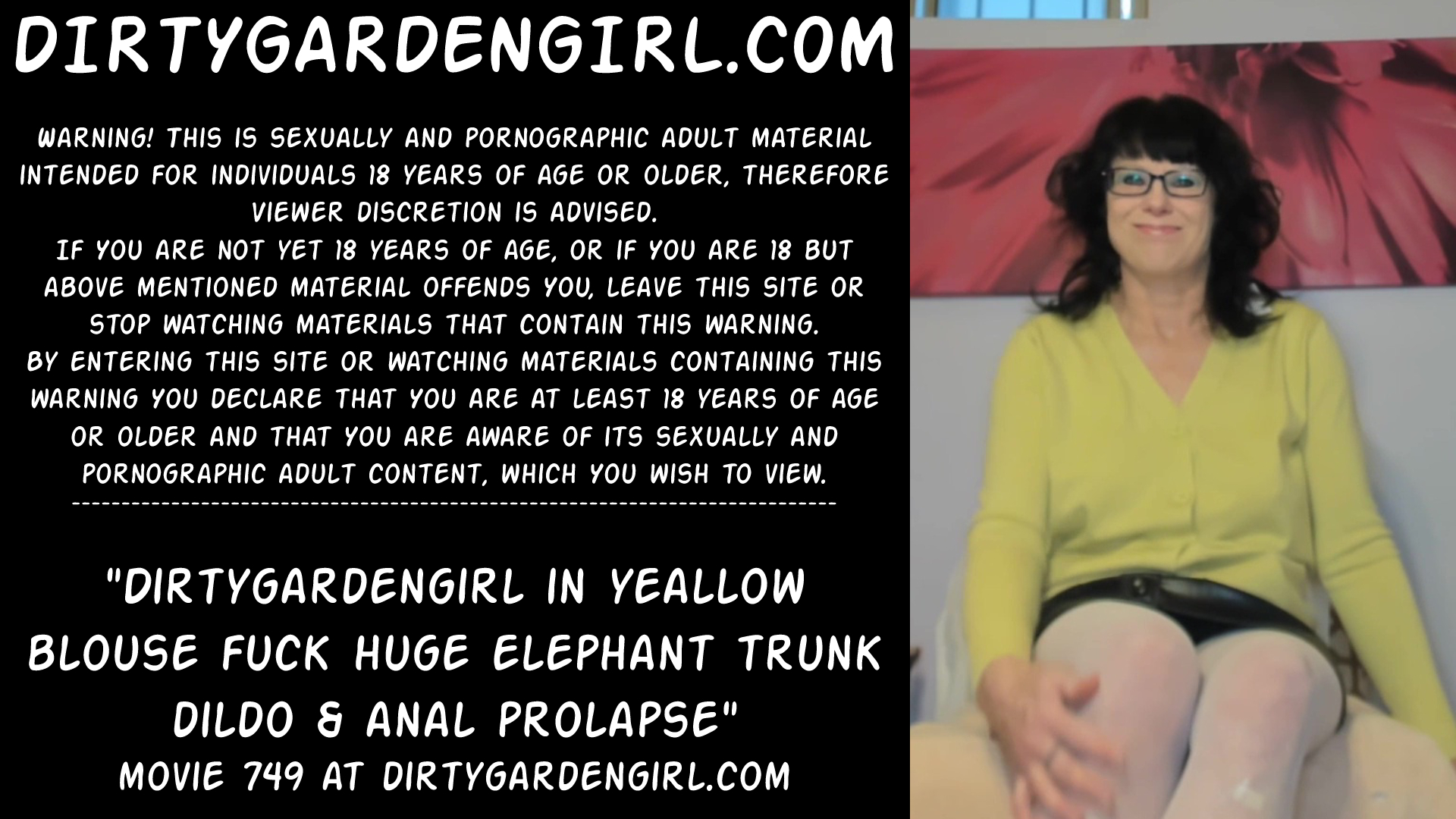 Dirtygardengirl  fuck huge elephant trunk dildo anal