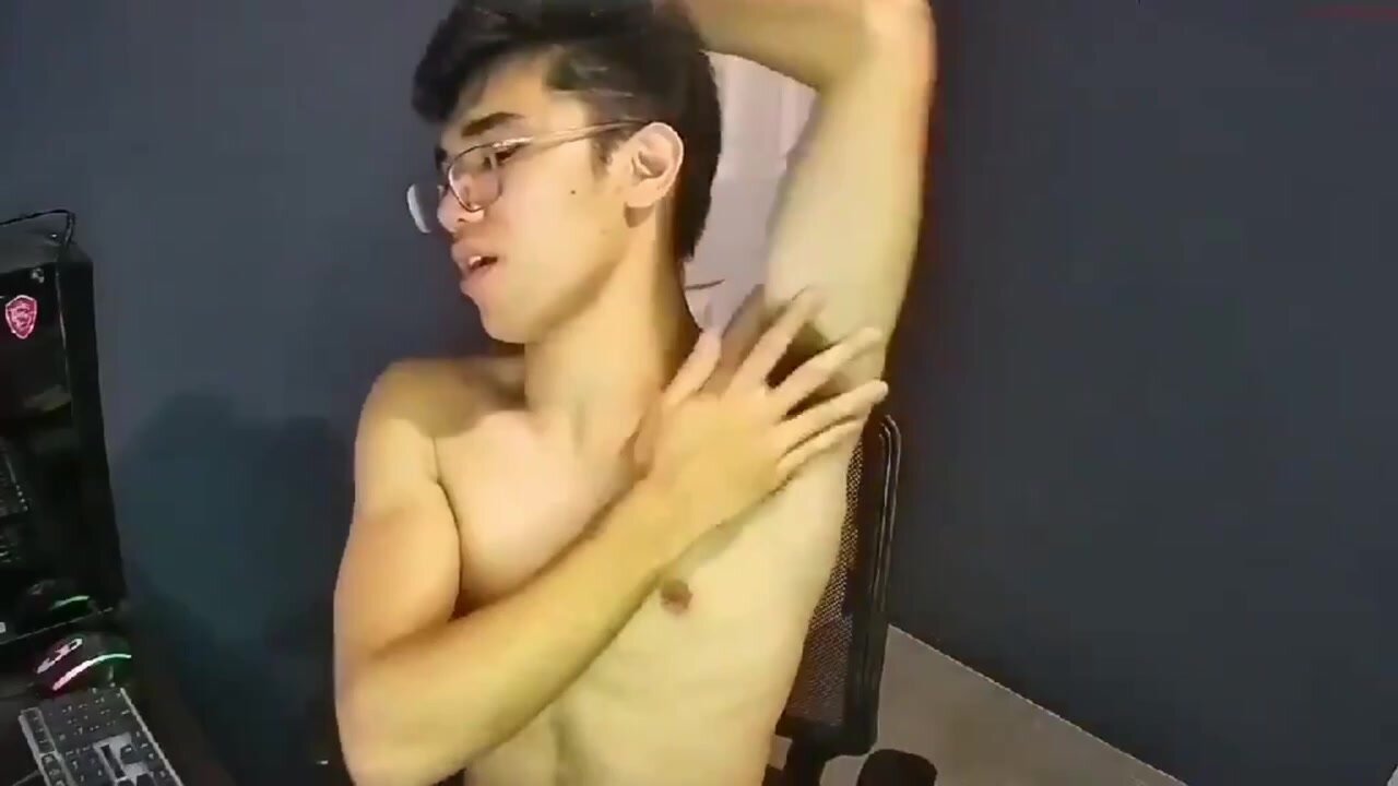 Compilation of asian twink with very hairy armpits