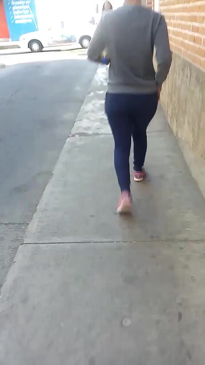 Stalker stalks hot teen ass down the street