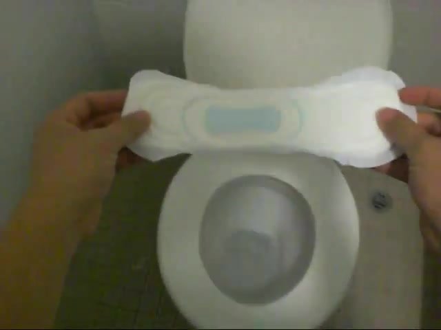 sanitary pad & egg flushed