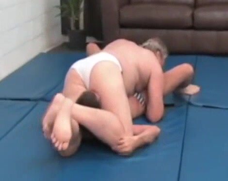 Dad vs son wrestling