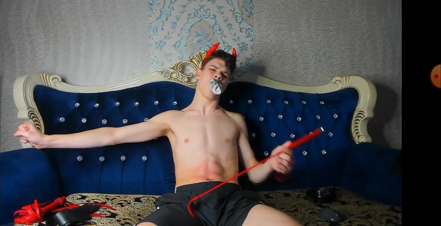 Whipping Muscular Russian Boy