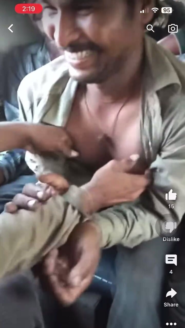 Straight workers play with guy nipples