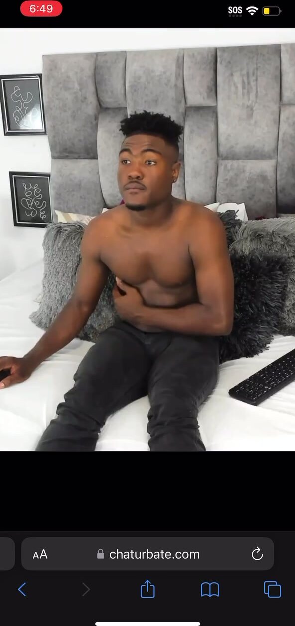Sexy ass black guy on webcam