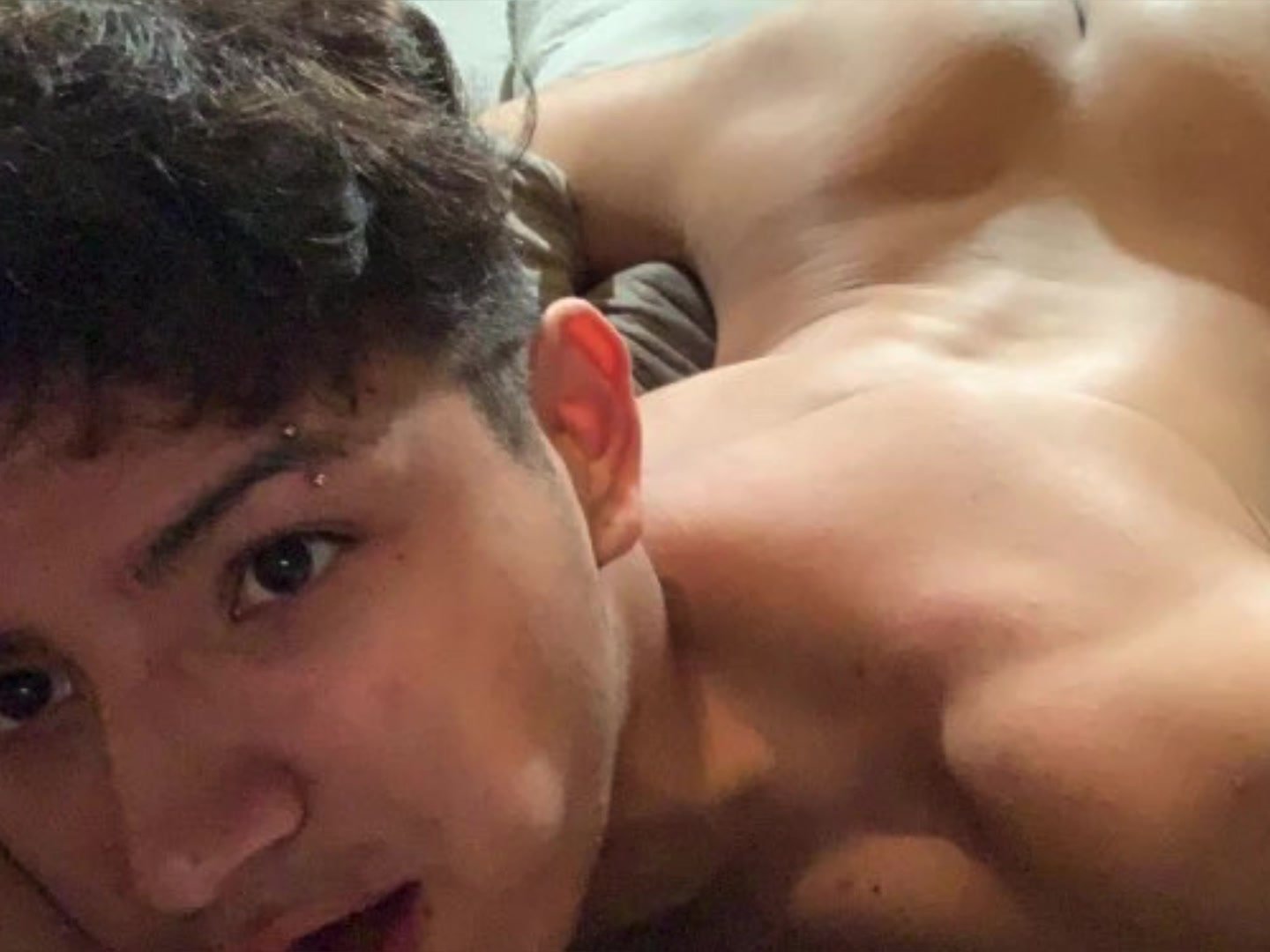 Sexy Pierced Boy Shows Off His Body