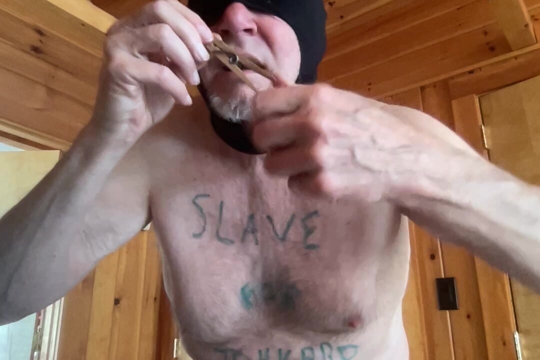 Old Fag self humiliation for younger master 2