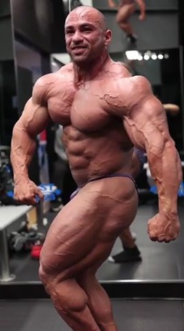 Bodybuilder showing off - video 7