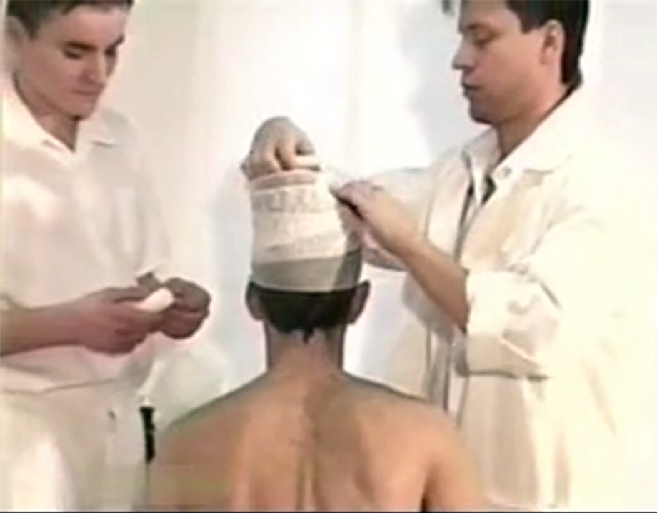 Bizarre medical exam with enema and needles in penis