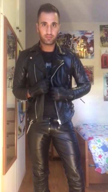 feeling good in leather outfit
