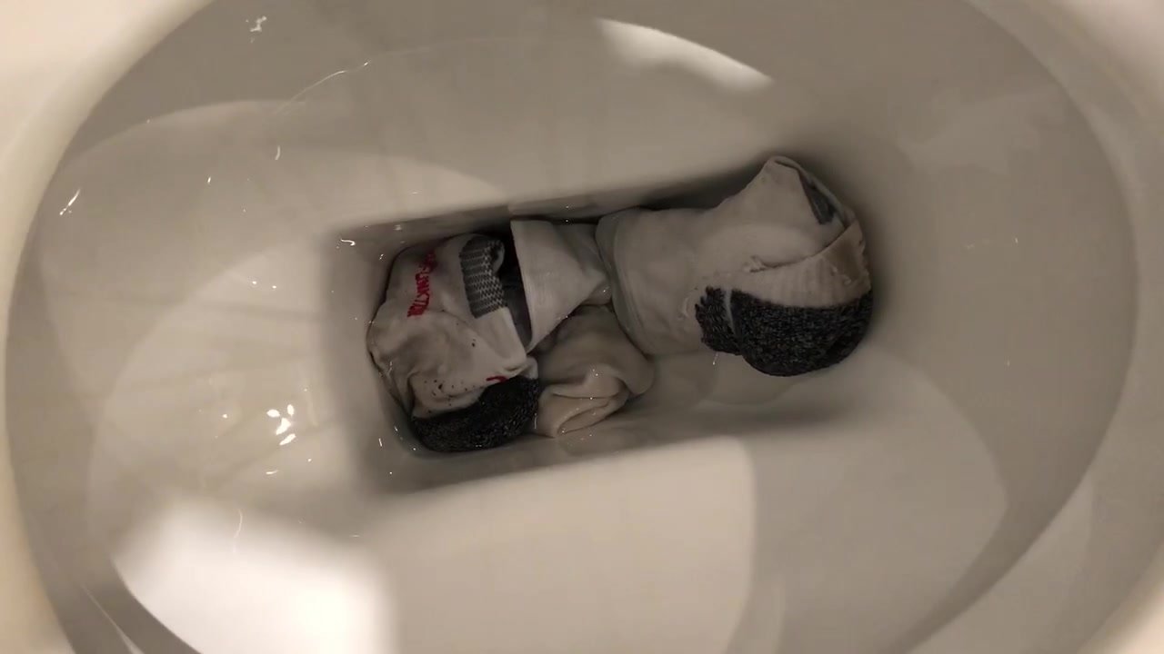 Flushing underwear and socks