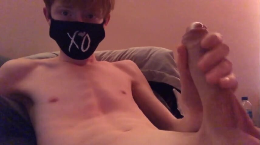 Ginger twink masturbates