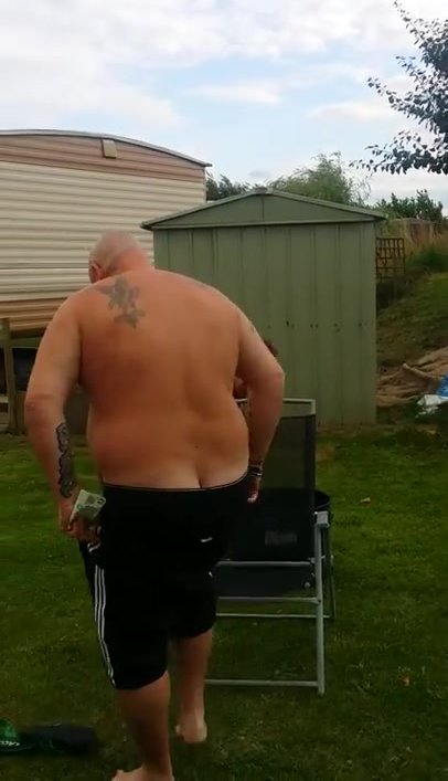 Fat Guy Does the Naked Ice Bucket Challenge