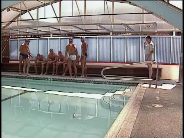 Swimming muscle team training naked