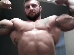 Huge Bodybuilder Flexing