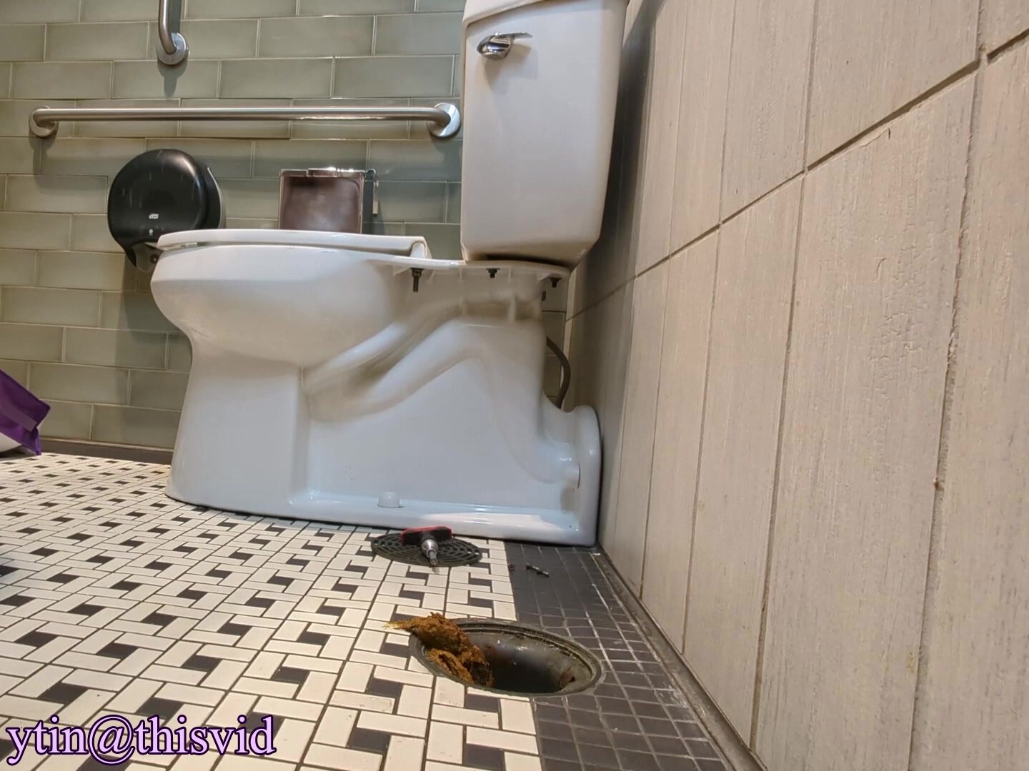 Public Restroom Drain Shit and Piss #3