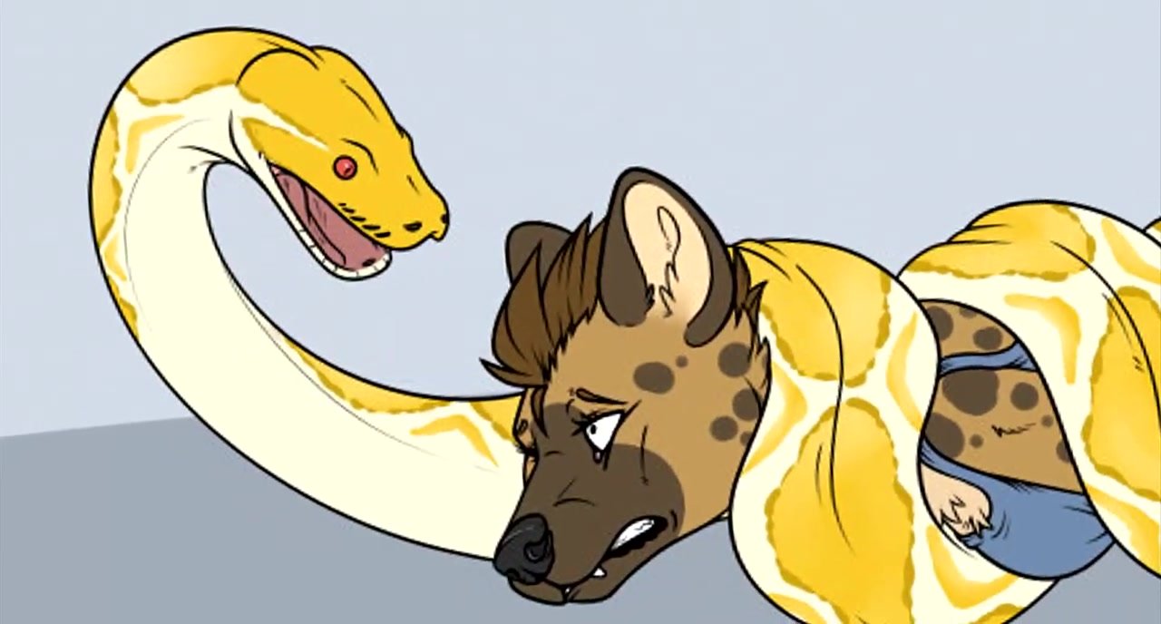 Snake eats delicious furry ass