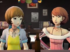 Chie and Yukari farting and burping together