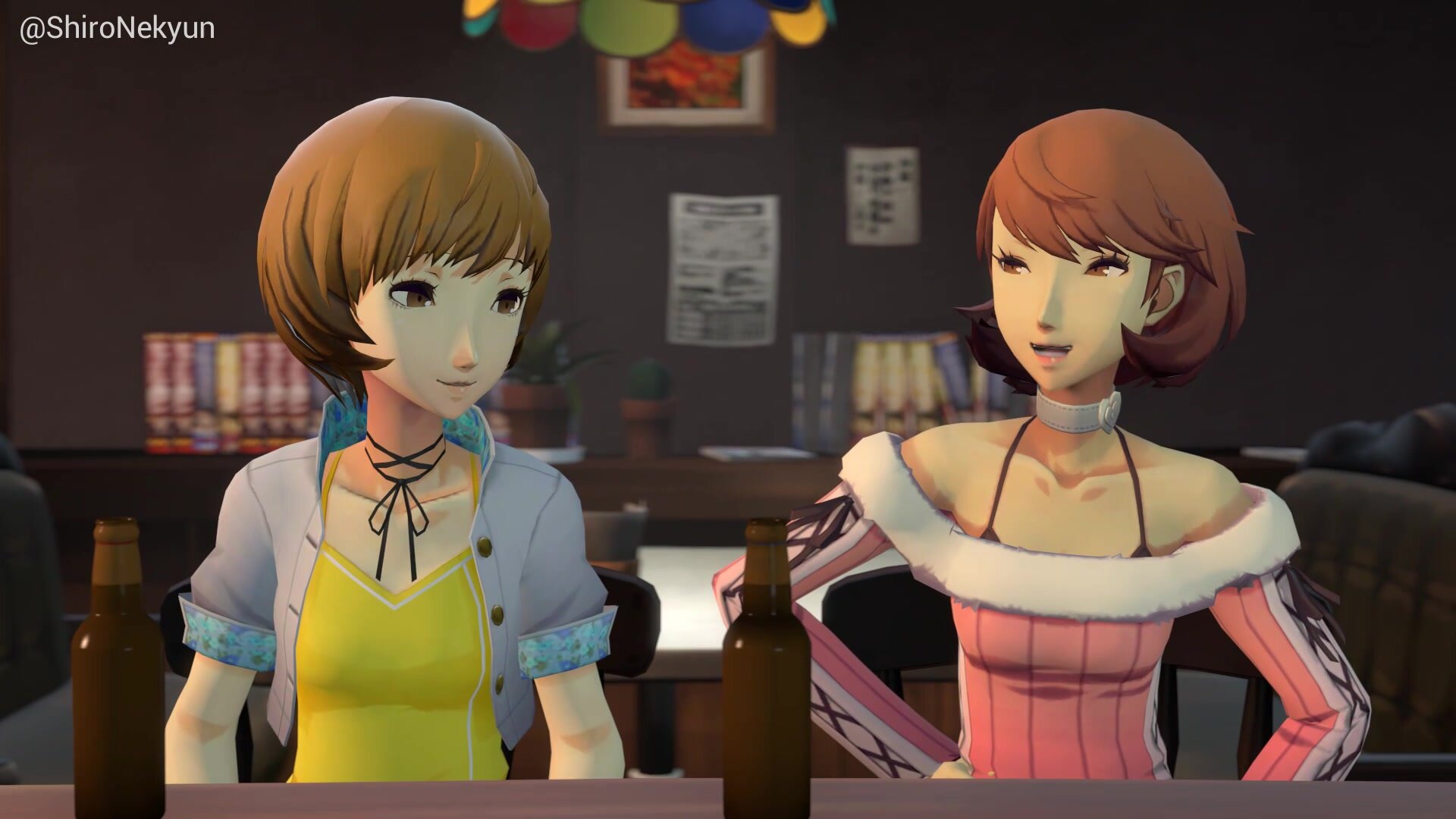 Chie and Yukari farting and burping together
