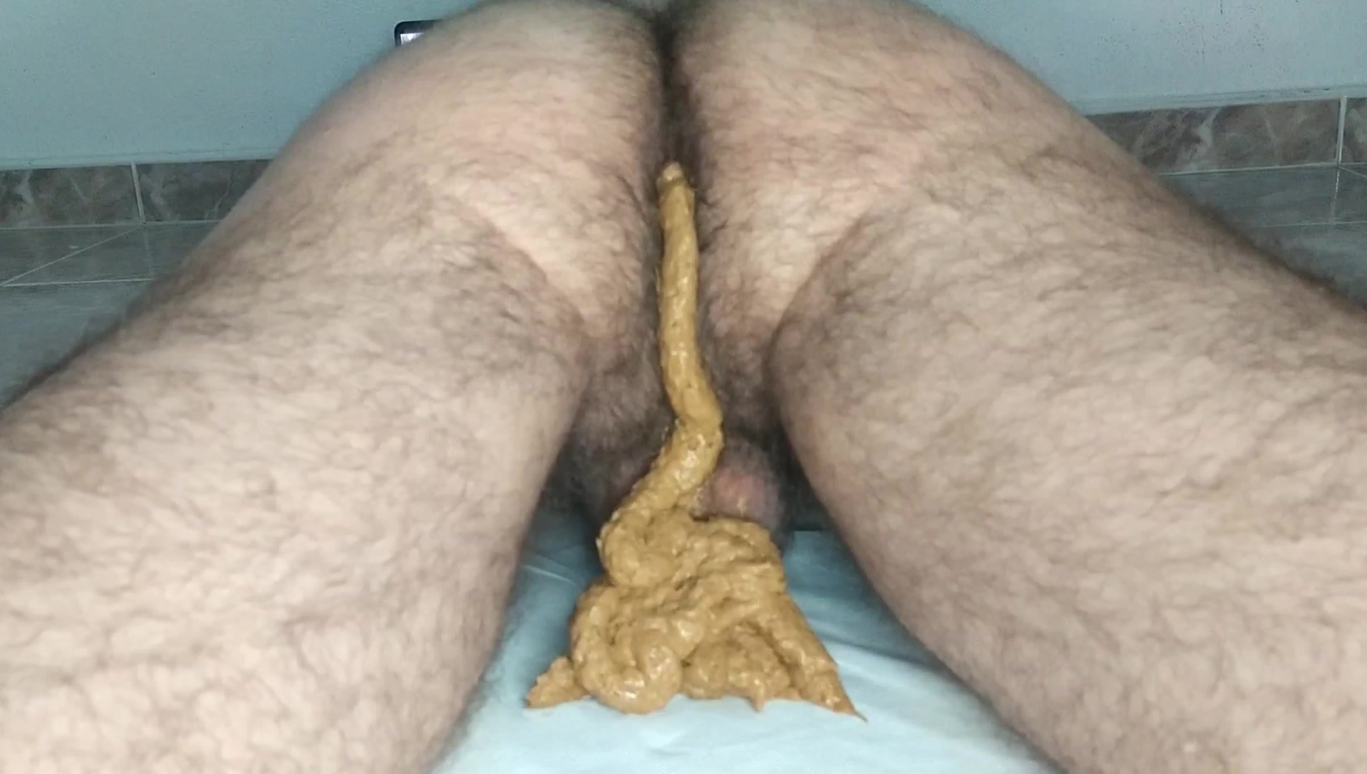Hairy ass scat