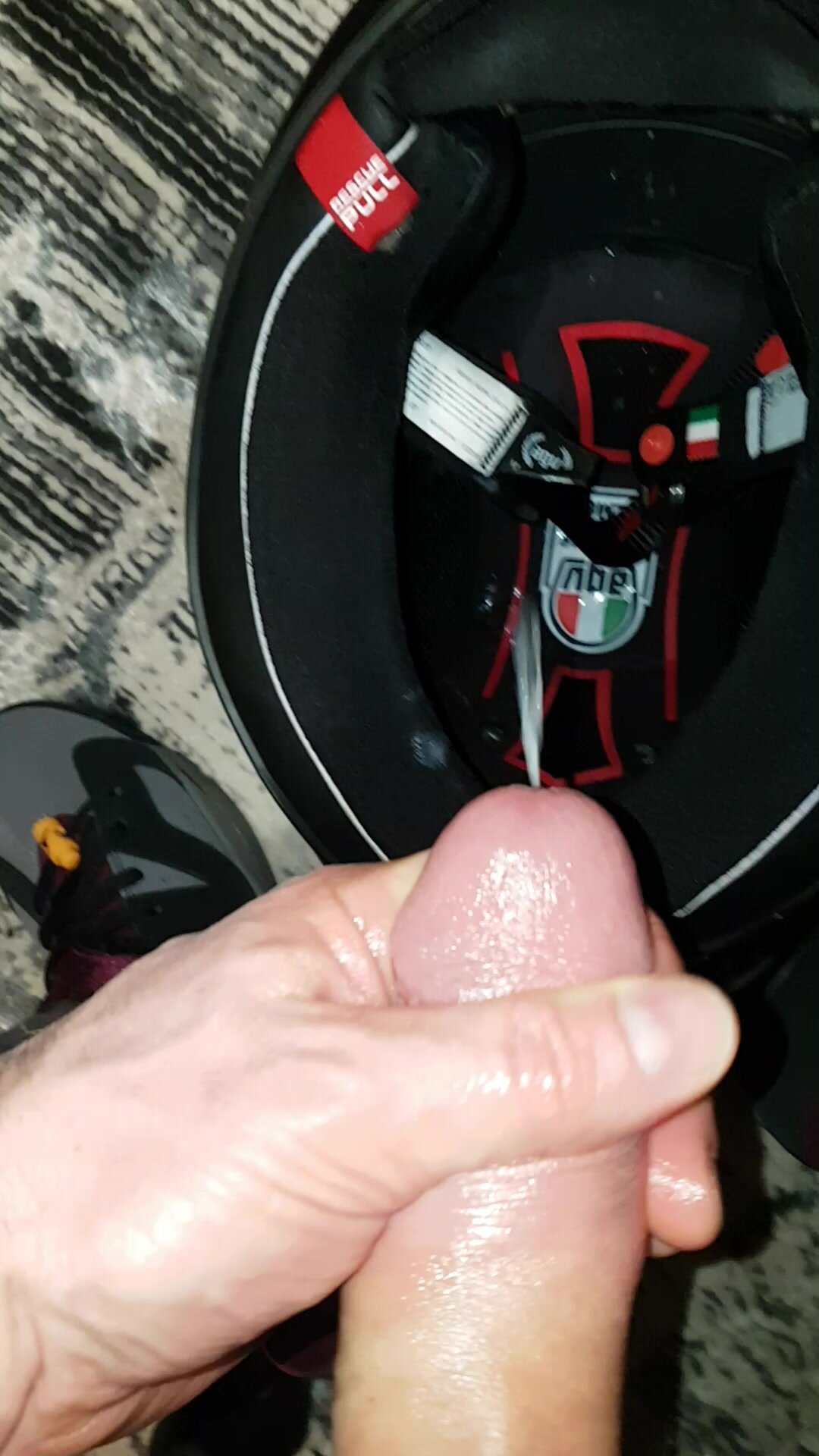 Cumming in my AGV helmet
