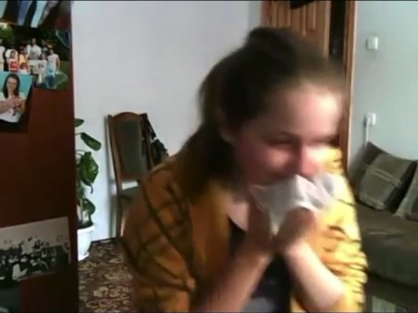 Girls sneezing and coughing