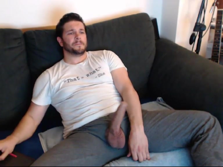 Handsome bearded guy on cam.