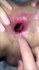 Asian Gaping Hole Fist and Piss in Hole