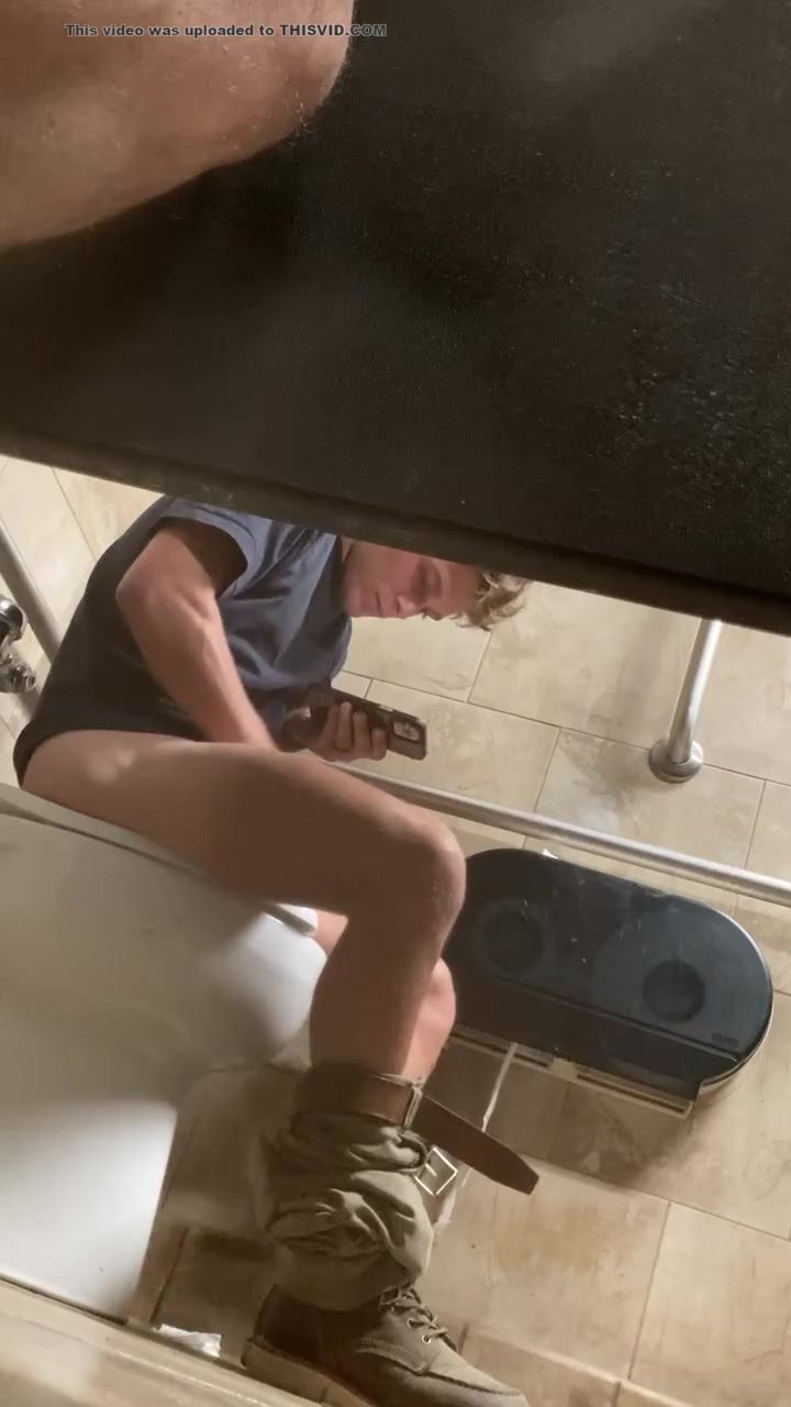 Boy Caught Beating off in the Men's Room