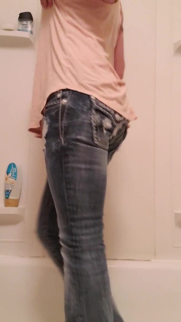 Cute Girl Wetting Jeans