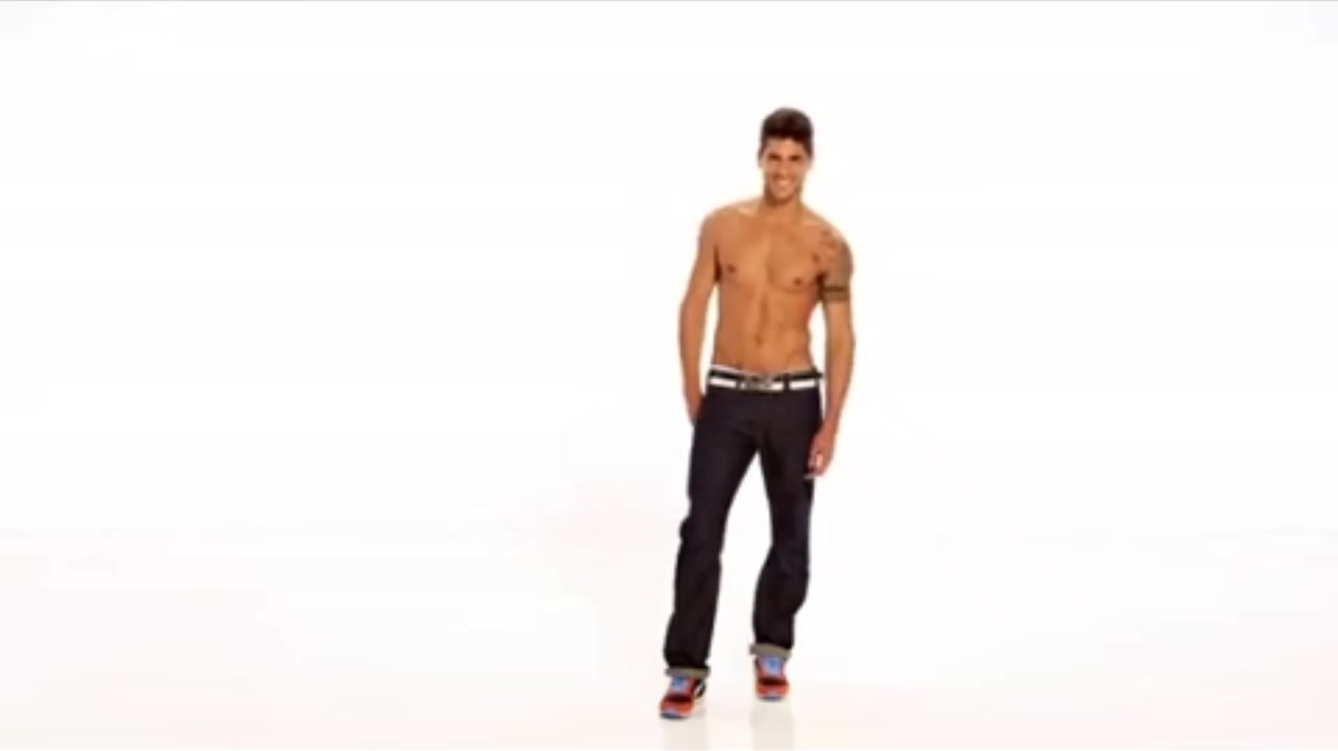 Male model taking off clothes (Puma)