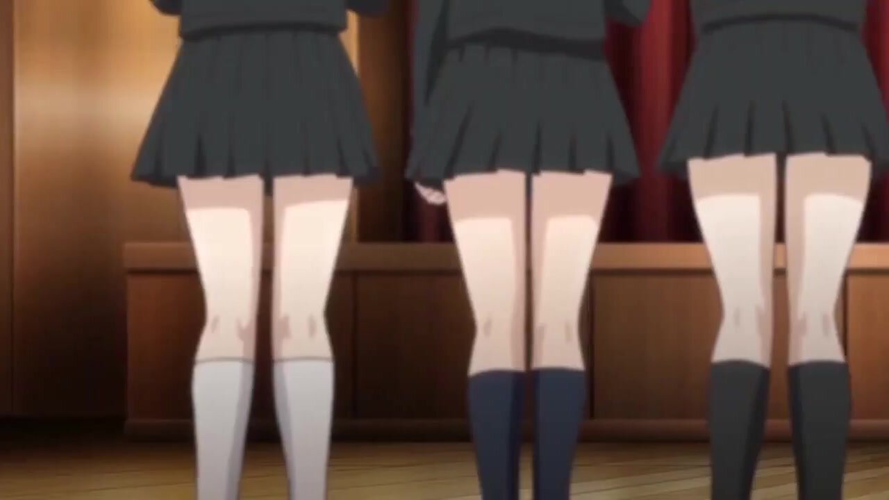 Anime girl poop threw multiple condoms