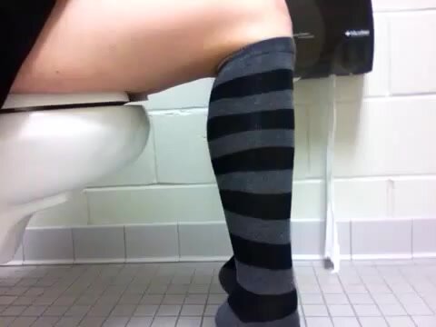 Old YT Girl with Kn... Socks Peeing