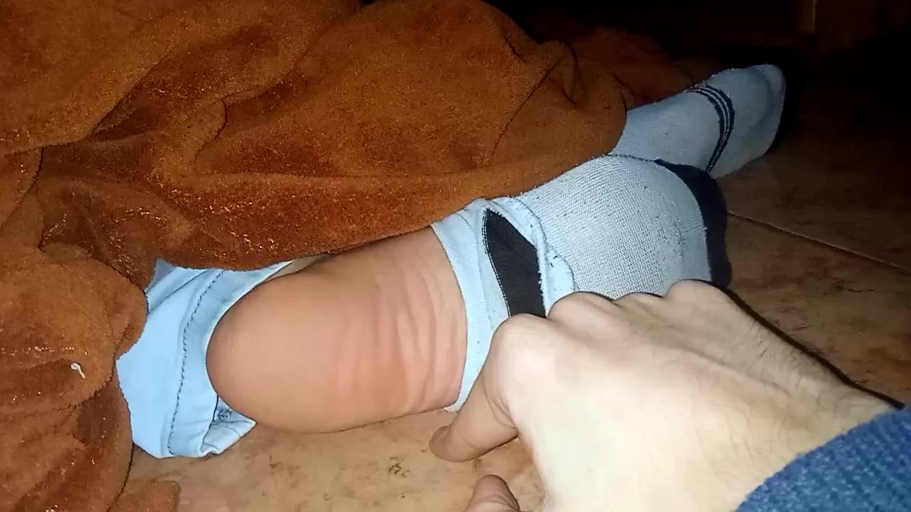 Drunk boy tickle feet